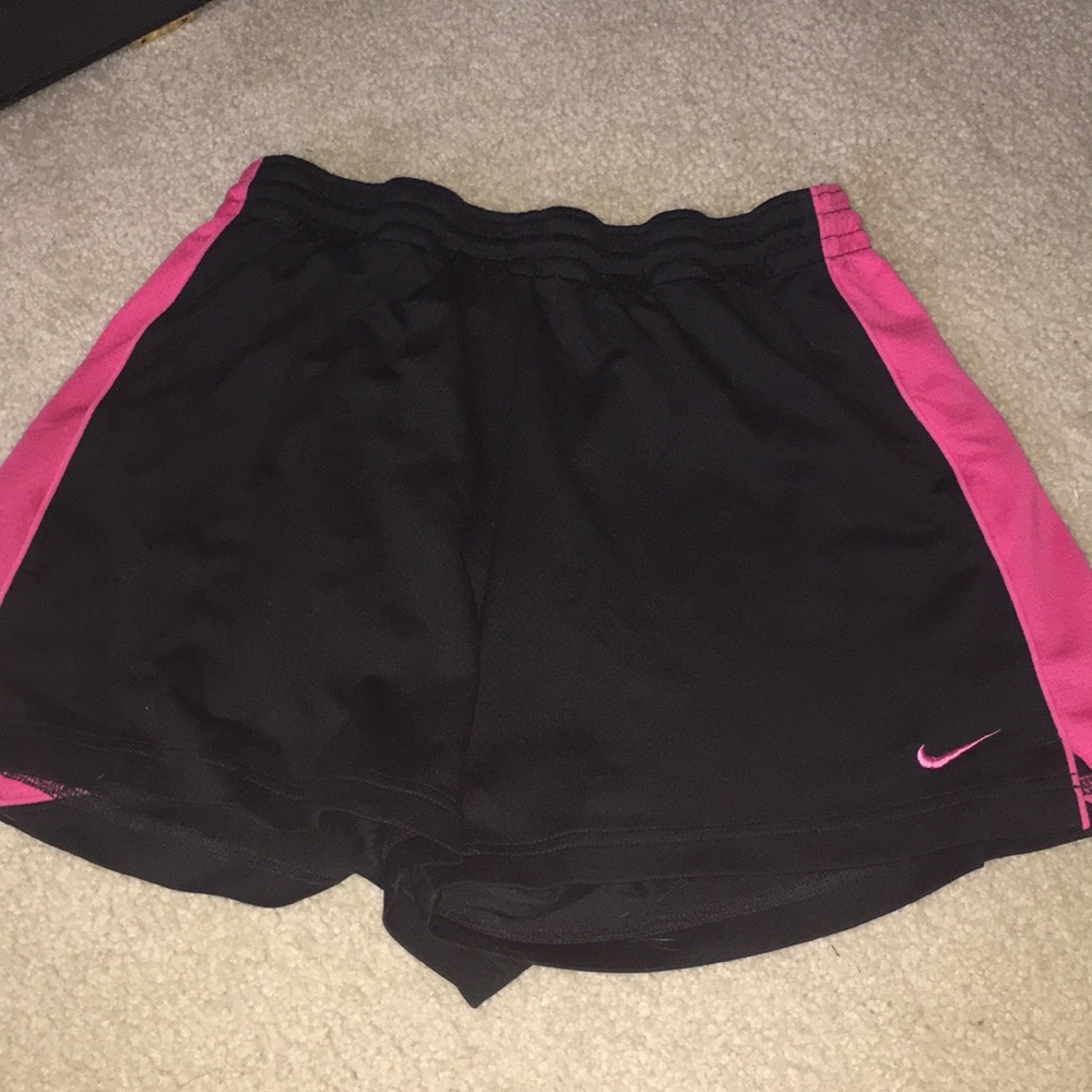 Black with pink strip Nike running shorts!